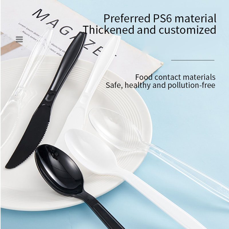 7-Inch Heavy-Duty Knife, Fork And Spoon Factory Direct Sales Customized Wholesale Independent Packaging Disposable Plastic Packaging Takeaway Set