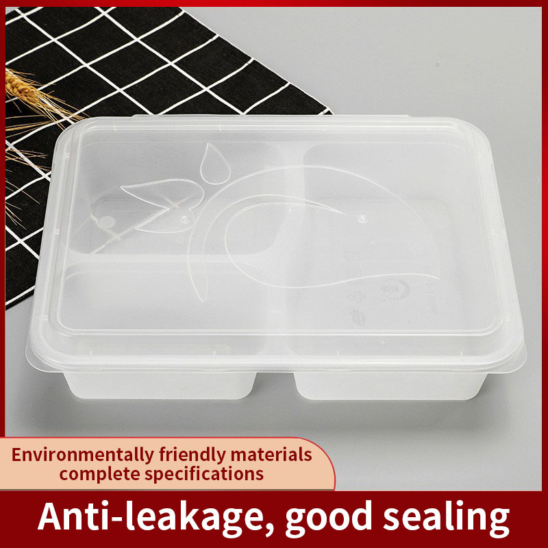 Disposable Lunch Box Wholesale Multi-Grid One-Piece Takeaway Box Transparent Fast Food Lunch Box Thickened Frosted Lunch Box Manufacturer PP Food Grade