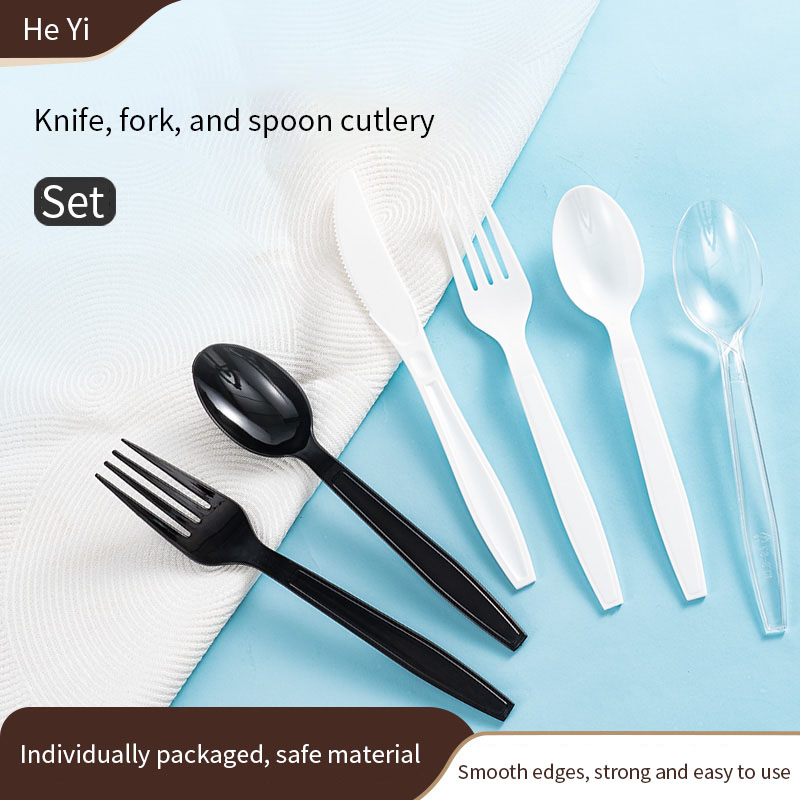 7-Inch Heavy-Duty Knife, Fork And Spoon Factory Direct Sales Customized Wholesale Independent Packaging Disposable Plastic Packaging Takeaway Set