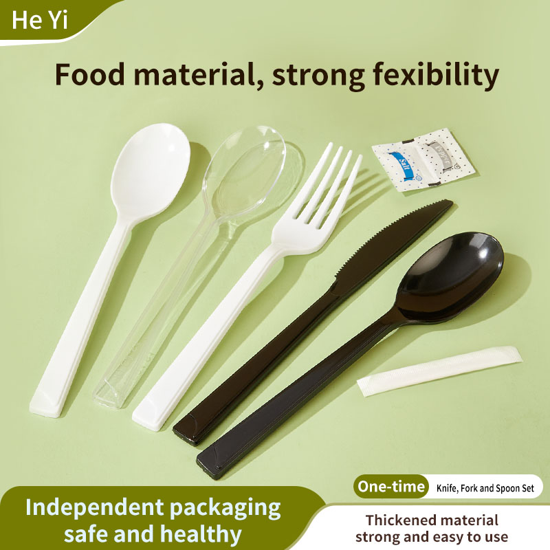 Export Plastic 7 Inch Knife And Fork Spoon Factory Customized Wholesale Can Print Logo Disposable Takeaway Knife And Fork Spoon Neutral