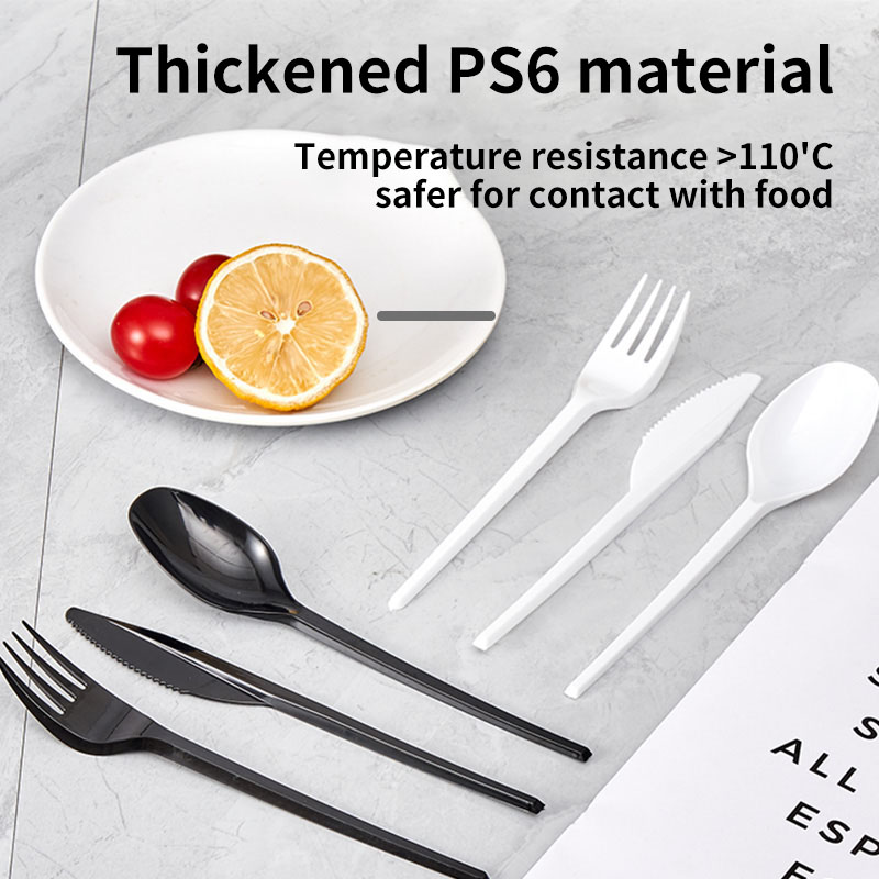 Plastic Knife, Fork And Spoon Disposable Tableware Set Takeaway Package Bulk Four-Piece Set Export Food Grade Spot Customization