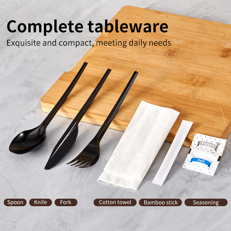 Plastic Knife, Fork And Spoon Disposable Tableware Set Takeaway Package Bulk Four-Piece Set Export Food Grade Spot Customization
