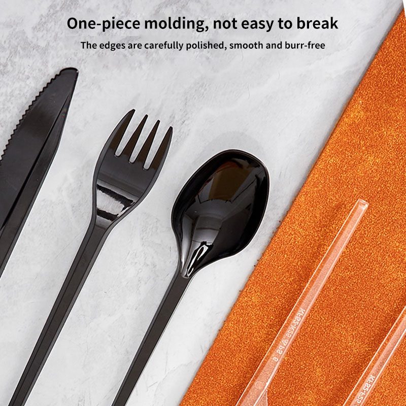 How can plastic knife, fork and spoon ensure the safety of use through food-grade PS material?